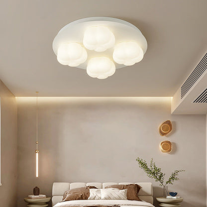 Modern Minimalist Flower Bud Design Iron PE LED Flush Mount Ceiling Light For Bedroom