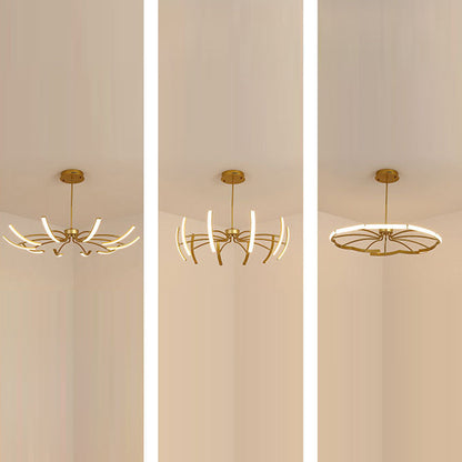 Contemporary Luxury Iron Acrylic Spider LED Chandelier for Living Room
