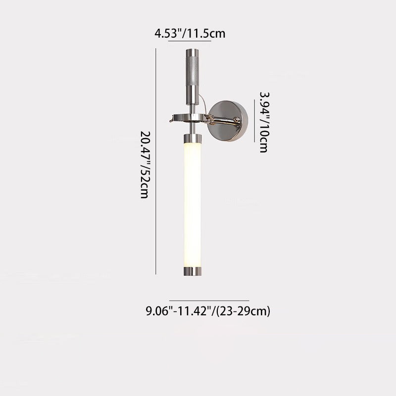 Contemporary Industrial Acrylic Metal Columnar LED Wall Sconce Lamp For Bedroom