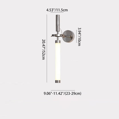 Contemporary Industrial Acrylic Metal Columnar LED Wall Sconce Lamp For Bedroom