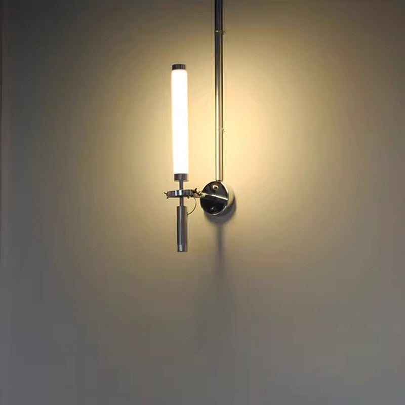 Contemporary Industrial Acrylic Metal Columnar LED Wall Sconce Lamp For Bedroom