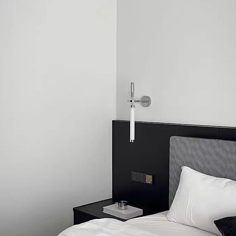 Contemporary Industrial Acrylic Metal Columnar LED Wall Sconce Lamp For Bedroom