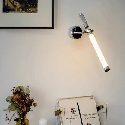 Contemporary Industrial Acrylic Metal Columnar LED Wall Sconce Lamp For Bedroom
