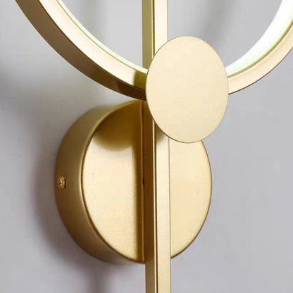 Modern Art Deco PVC & Iron Round LED Wall Sconce Lamp For Living Room