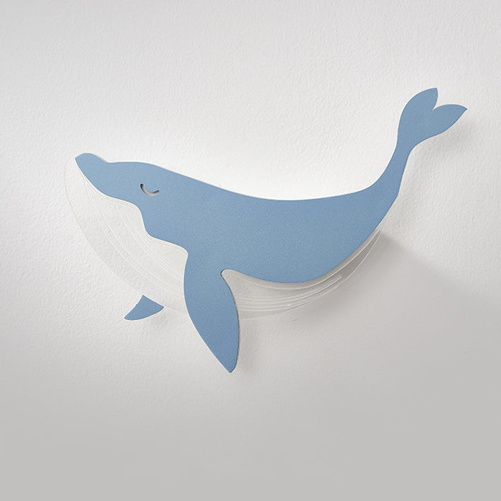 Modern Minimalist Kids Iron Acrylic Rabbit & Dolphin LED Wall Sconce Lamp for Bedroom