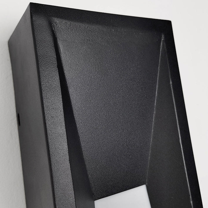 Modern Minimalist Waterproof Rectangular Stainless Steel Acrylic LED Outdoor Wall Sconce Lamp For Garden