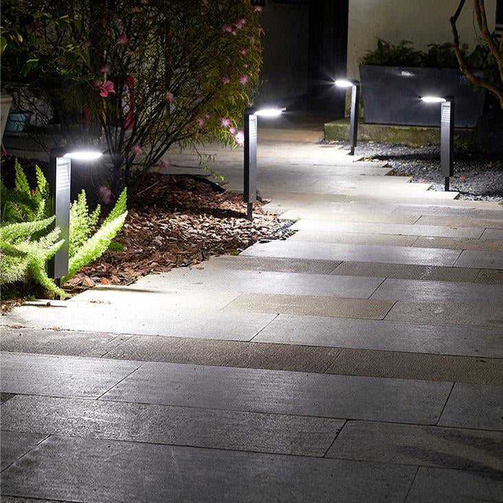 Modern Minimalist Waterproof L-Shape ABS & Plastics LED Solar Landscape Lighting Outdoor Lights For Garden