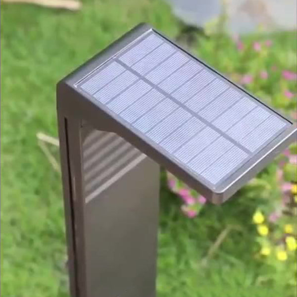 Modern Minimalist Waterproof L-Shape ABS & Plastics LED Solar Landscape Lighting Outdoor Lights For Garden
