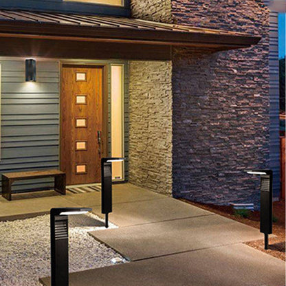 Modern Minimalist Waterproof L-Shape ABS & Plastics LED Solar Landscape Lighting Outdoor Lights For Garden