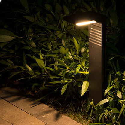 Modern Minimalist Waterproof L-Shape ABS & Plastics LED Solar Landscape Lighting Outdoor Lights For Garden