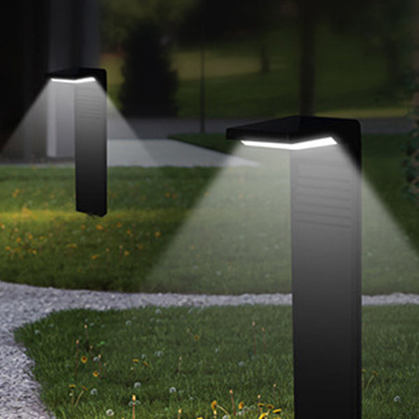 Modern Minimalist Waterproof L-Shape ABS & Plastics LED Solar Landscape Lighting Outdoor Lights For Garden