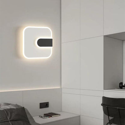 Modern Minimalist Round & Square Iron Acrylic LED Wall Sconce Lamp For Hallway