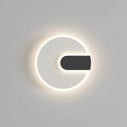 Modern Minimalist Round & Square Iron Acrylic LED Wall Sconce Lamp For Hallway