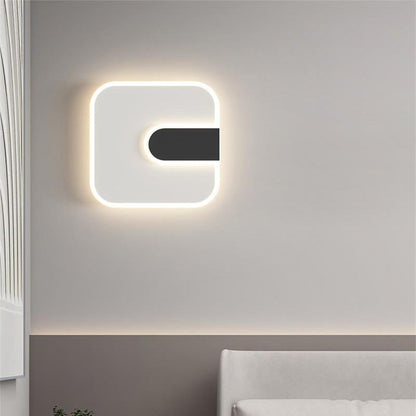 Modern Minimalist Round & Square Iron Acrylic LED Wall Sconce Lamp For Hallway