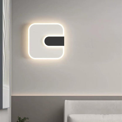 Modern Minimalist Round & Square Iron Acrylic LED Wall Sconce Lamp For Hallway