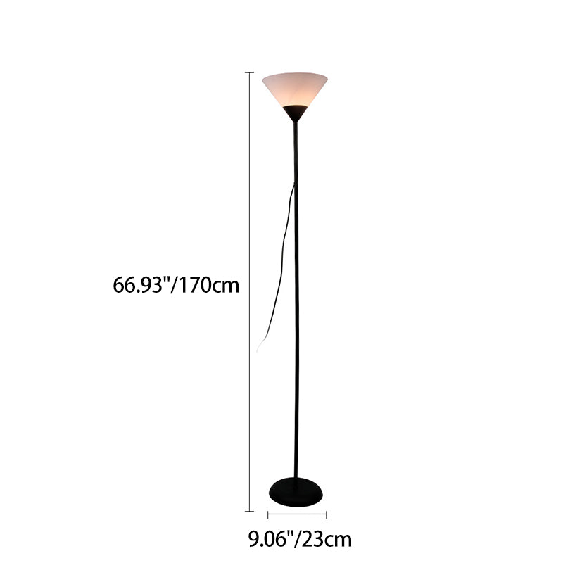 Modern Minimalist Fan Shape Iron Acrylic 1/2-Light Standing Floor Lamp For Study