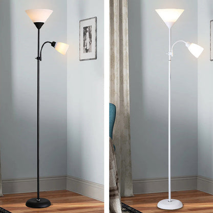 Modern Minimalist Fan Shape Iron Acrylic 1/2-Light Standing Floor Lamp For Study