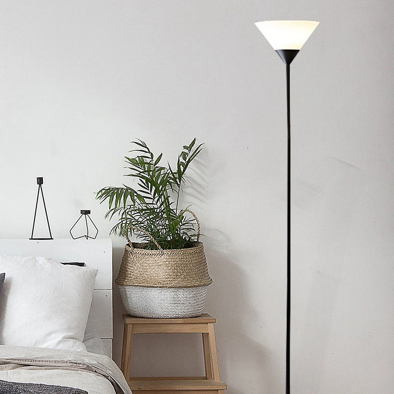 Modern Minimalist Fan Shape Iron Acrylic 1/2-Light Standing Floor Lamp For Study