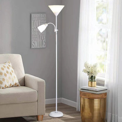 Modern Minimalist Fan Shape Iron Acrylic 1/2-Light Standing Floor Lamp For Study