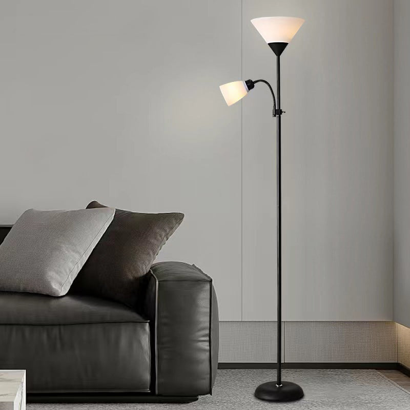 Modern Minimalist Fan Shape Iron Acrylic 1/2-Light Standing Floor Lamp For Study