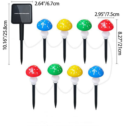 Contemporary Creative Waterproof Solar Mushroom Plastic LED Landscape Lighting Outdoor Lights For Garden