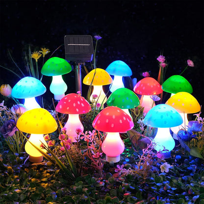Contemporary Creative Waterproof Solar Mushroom Plastic LED Landscape Lighting Outdoor Lights For Garden