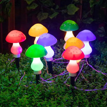 Contemporary Creative Waterproof Solar Mushroom Plastic LED Landscape Lighting Outdoor Lights For Garden