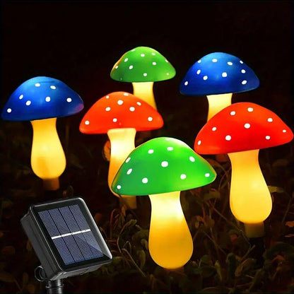 Contemporary Creative Waterproof Solar Mushroom Plastic LED Landscape Lighting Outdoor Lights For Garden