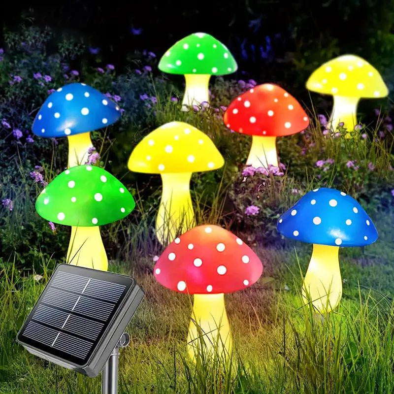Contemporary Creative Waterproof Solar Mushroom Plastic LED Landscape Lighting Outdoor Lights For Garden