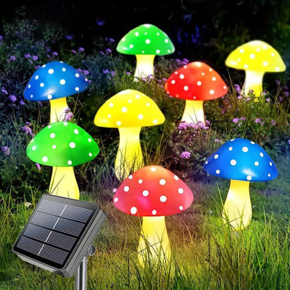 Contemporary Creative Waterproof Solar Mushroom Plastic LED Landscape Lighting Outdoor Lights For Garden