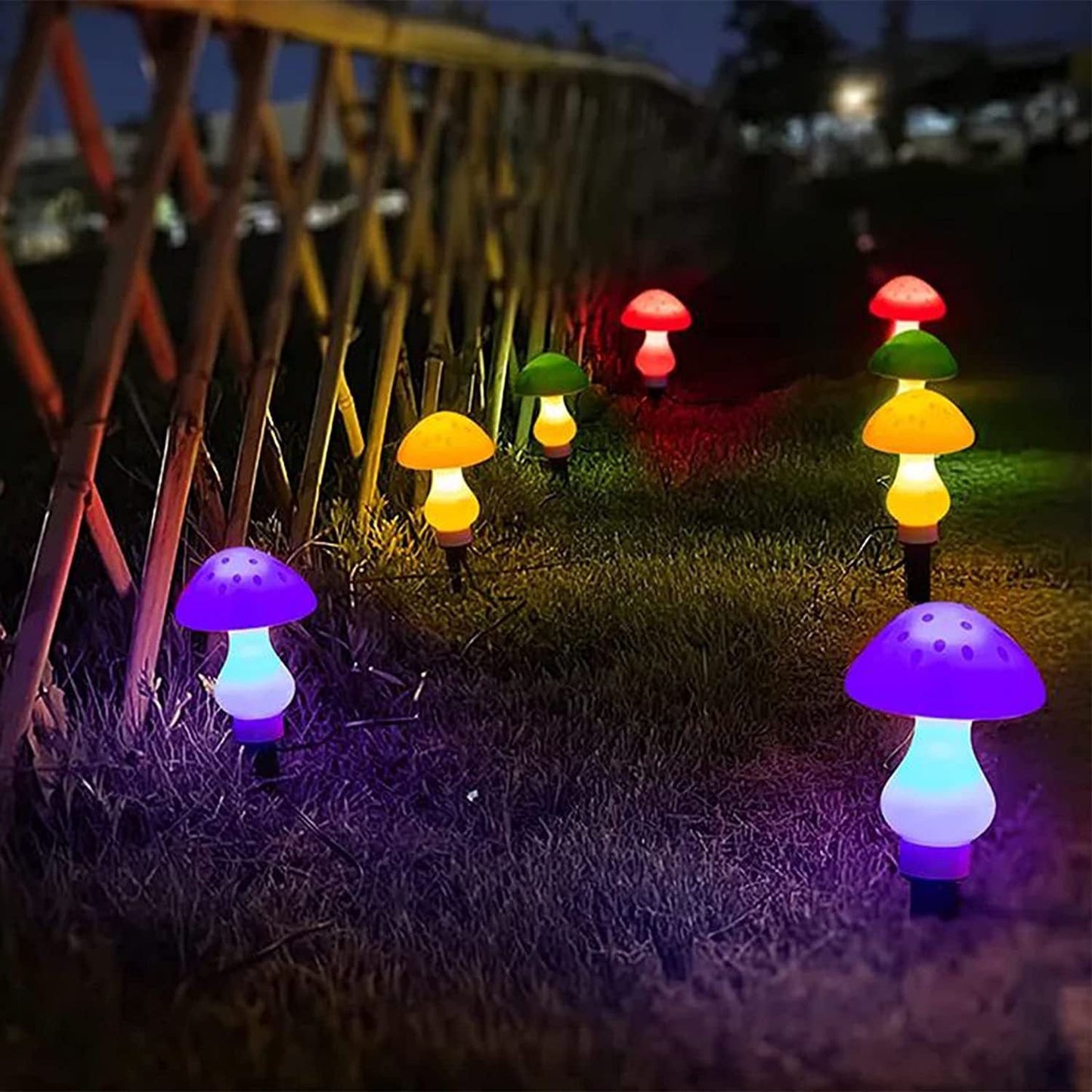Contemporary Creative Waterproof Solar Mushroom Plastic LED Landscape Lighting Outdoor Lights For Garden