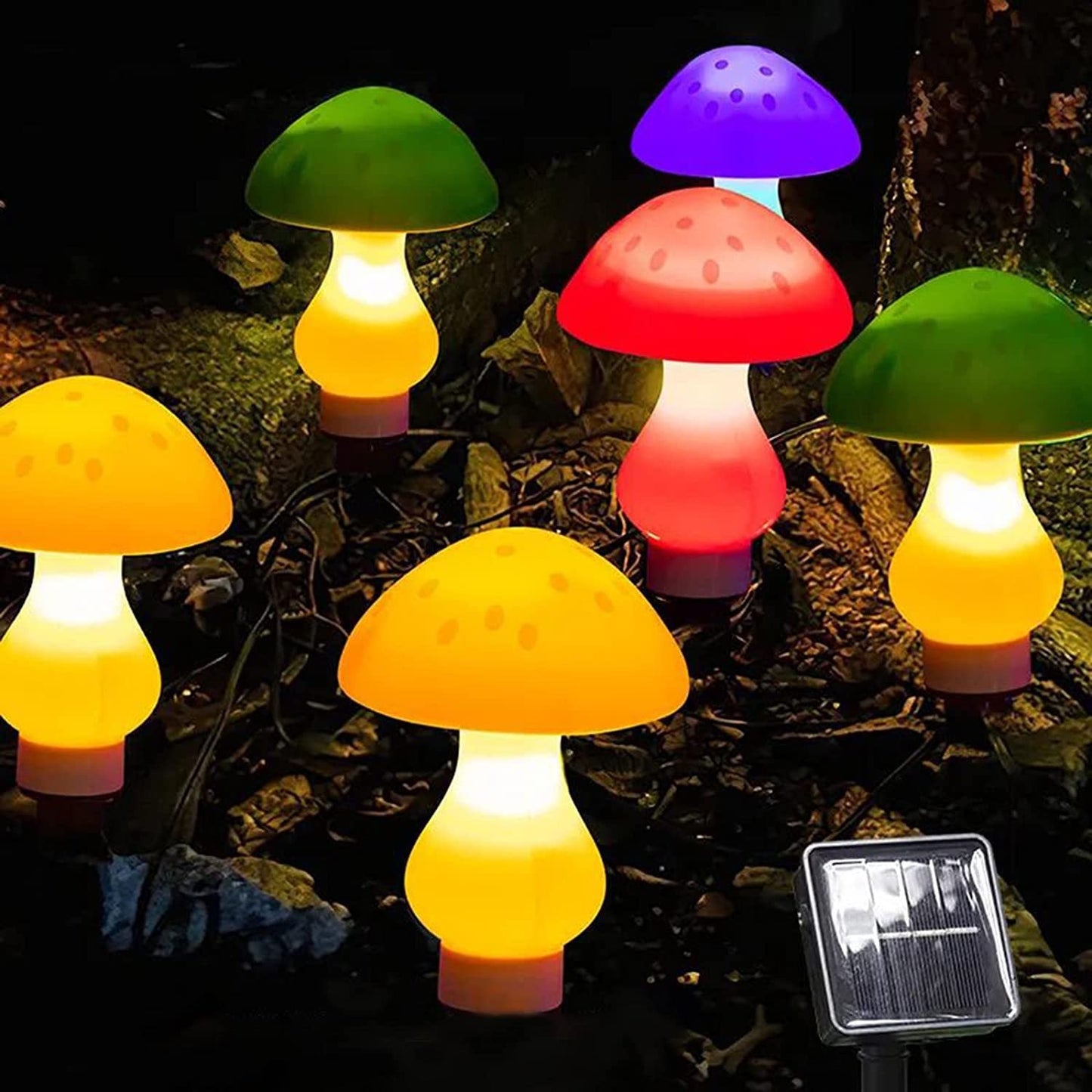 Contemporary Creative Waterproof Solar Mushroom Plastic LED Landscape Lighting Outdoor Lights For Garden