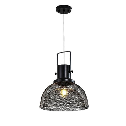 Contemporary Industrial Grid Birdcage Iron 1-Light Pendant Light For Dining Room