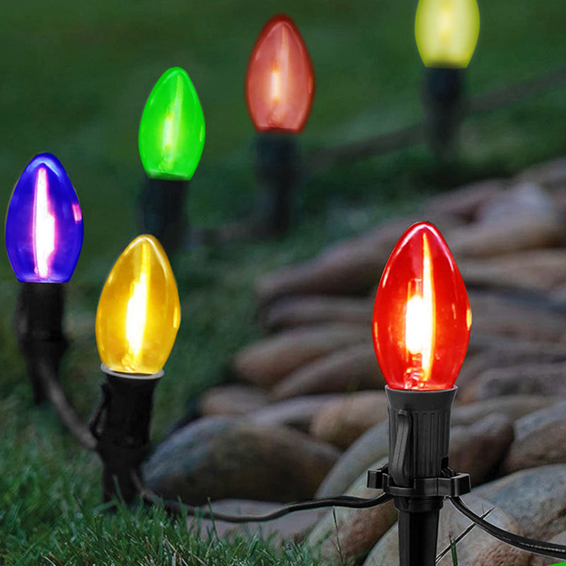 Modern Minimalist Waterproof Solar Christmas Waterdrop Plastic 12/25-Light Landscape Lighting Outdoor String Light For Garden