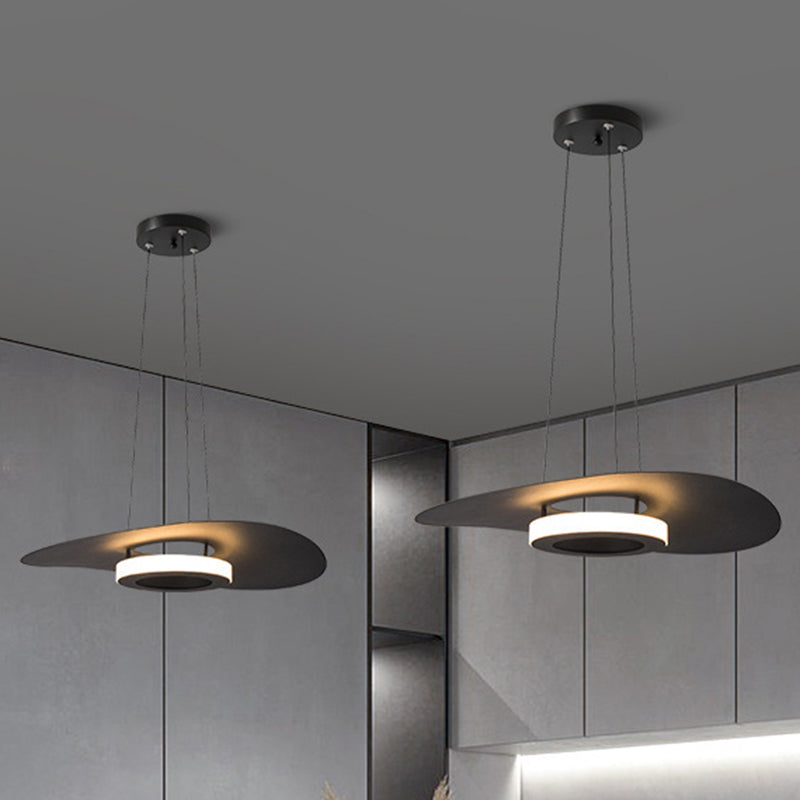 Contemporary Creative Flying Saucer Iron Acrylic LED Pendant Light For Dining Room