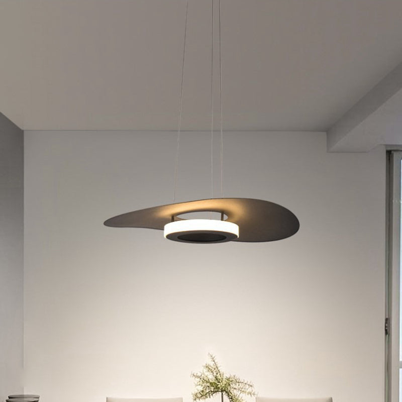 Contemporary Creative Flying Saucer Iron Acrylic LED Pendant Light For Dining Room