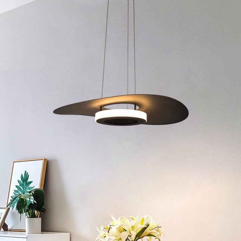Contemporary Creative Flying Saucer Iron Acrylic LED Pendant Light For Dining Room
