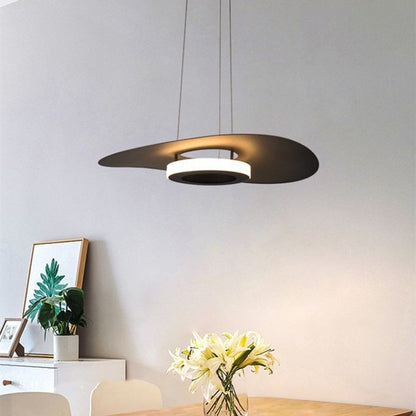 Contemporary Creative Flying Saucer Iron Acrylic LED Pendant Light For Dining Room
