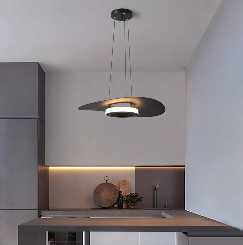Contemporary Creative Flying Saucer Iron Acrylic LED Pendant Light For Dining Room