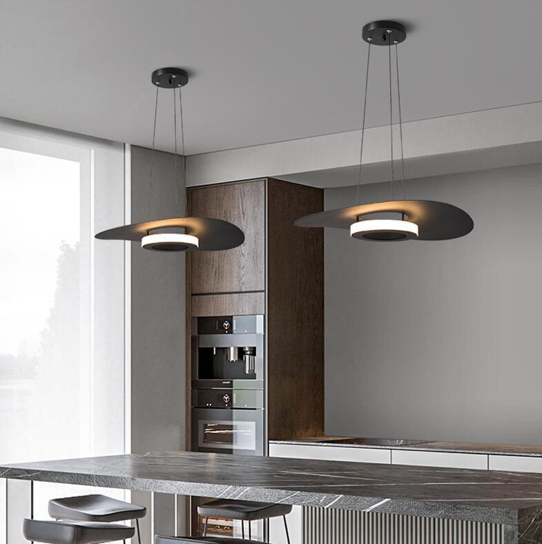 Contemporary Creative Flying Saucer Iron Acrylic LED Pendant Light For Dining Room