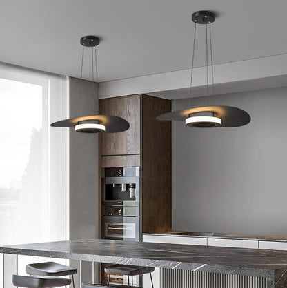 Contemporary Creative Flying Saucer Iron Acrylic LED Pendant Light For Dining Room