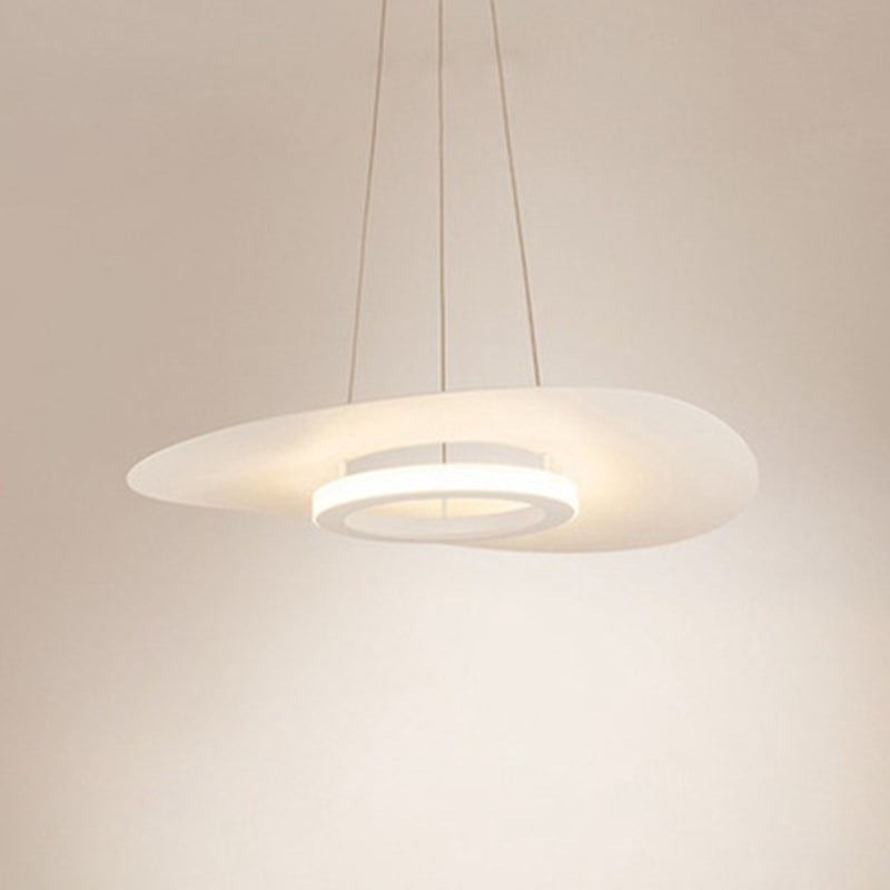 Contemporary Creative Flying Saucer Iron Acrylic LED Pendant Light For Dining Room