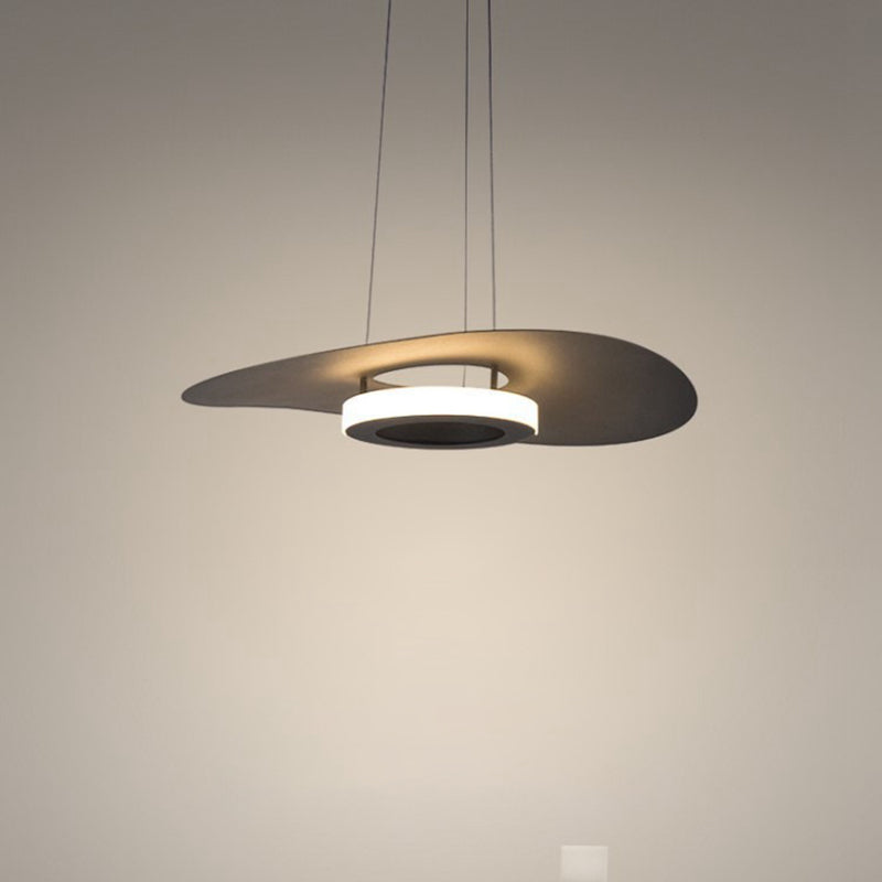Contemporary Creative Flying Saucer Iron Acrylic LED Pendant Light For Dining Room