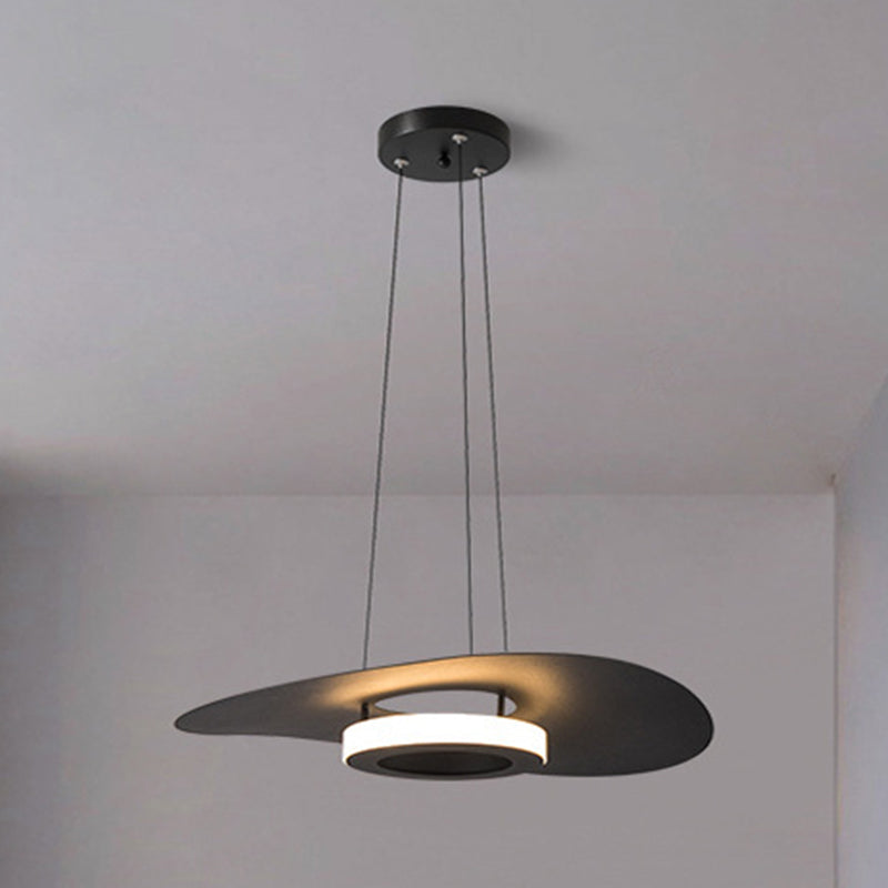 Contemporary Creative Flying Saucer Iron Acrylic LED Pendant Light For Dining Room