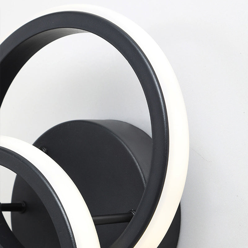Modern Minimalist Round Iron Silicone LED Wall Sconce Lamp For Living Room