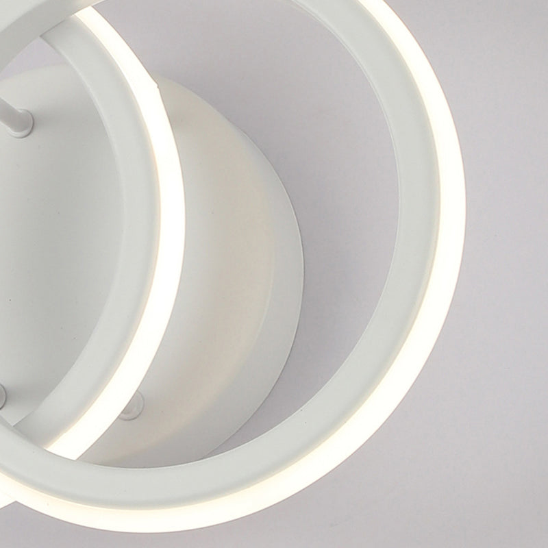Modern Minimalist Round Iron Silicone LED Wall Sconce Lamp For Living Room