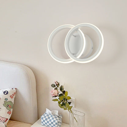 Modern Minimalist Round Iron Silicone LED Wall Sconce Lamp For Living Room