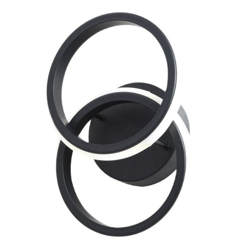 Modern Minimalist Round Iron Silicone LED Wall Sconce Lamp For Living Room