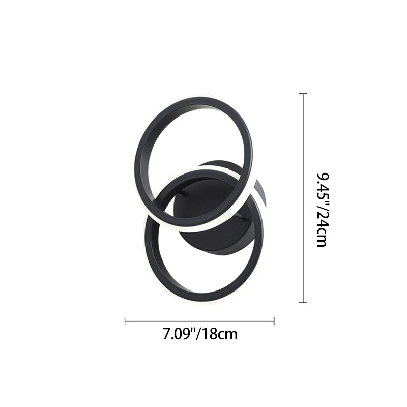 Modern Minimalist Round Iron Silicone LED Wall Sconce Lamp For Living Room