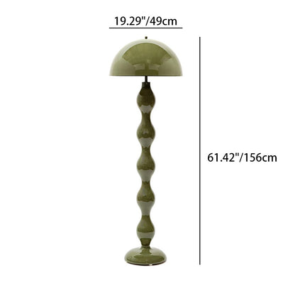 Contemporary Nordic Mushroom Iron Resin 2-Light Standing Floor Lamp For Bedroom